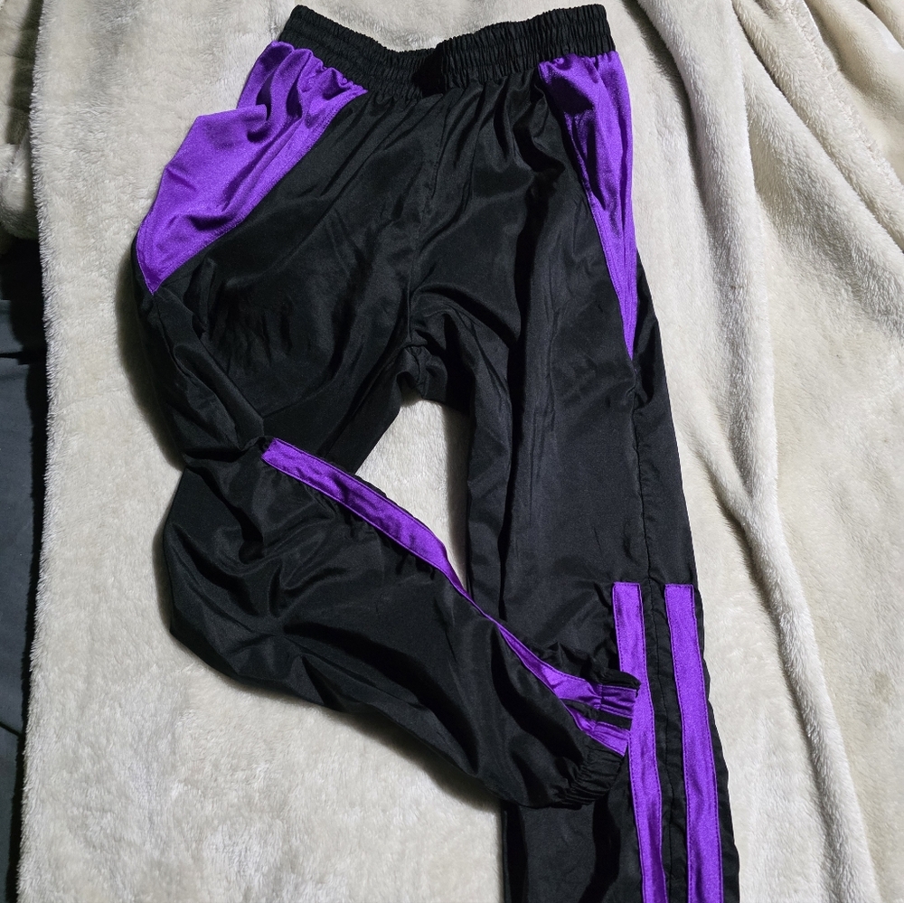 Weissman Black and Purple Kids Joggers